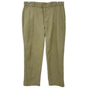 Mens Khaki Pants Dickies Size 38 x 30 Flat Front Work Pants